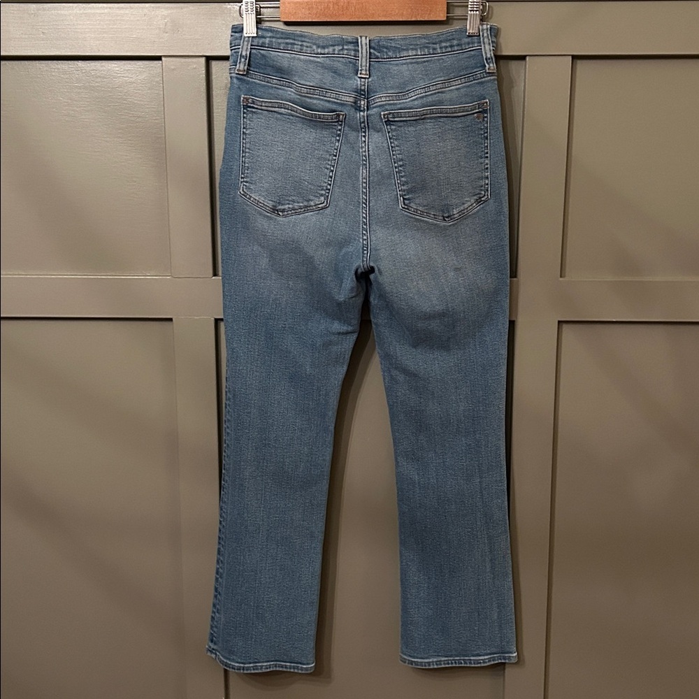 Madewell Cali Demi Boot Jeans in Dorrance Wash TENCEL Denim Edition Size 28 - Picture 9 of 12